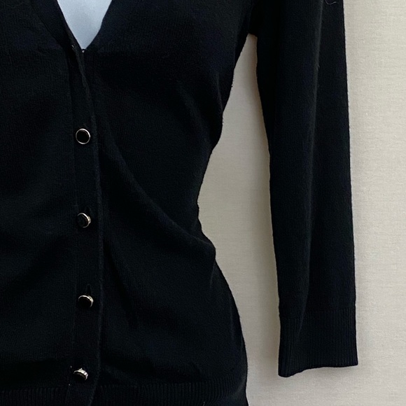 New York & Company Black Sheer Panel Cardigan Size XS P-15 - Picture 4 of 15